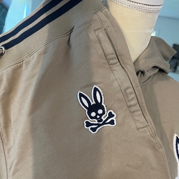 Psycho Bunny Tan Hoodie/Pants Set with Embroidered Details - Picture 8 of 15